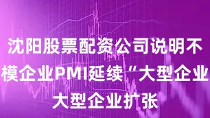 沈阳股票配资公司说明不同规模企业PMI延续“大型企业扩张